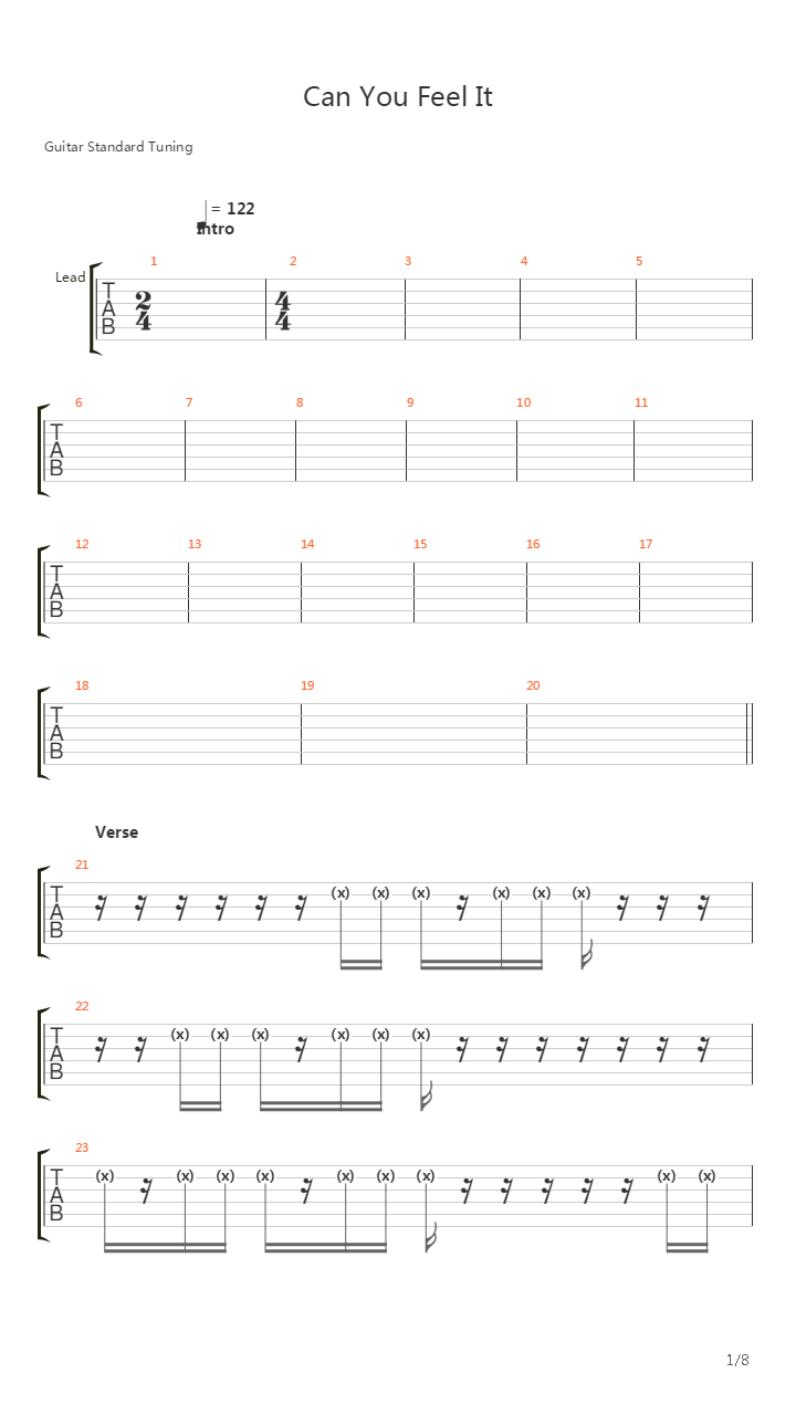 Can You Feel It吉他谱