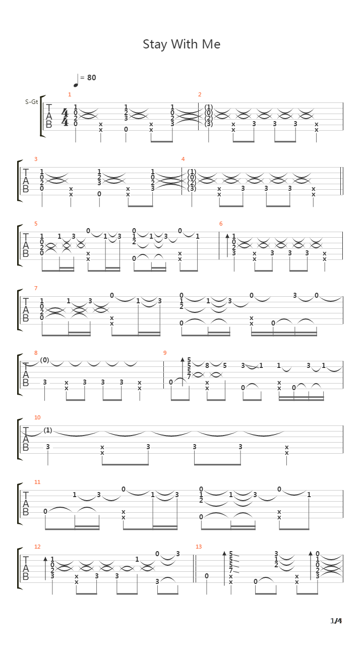 Stay With Me吉他谱
