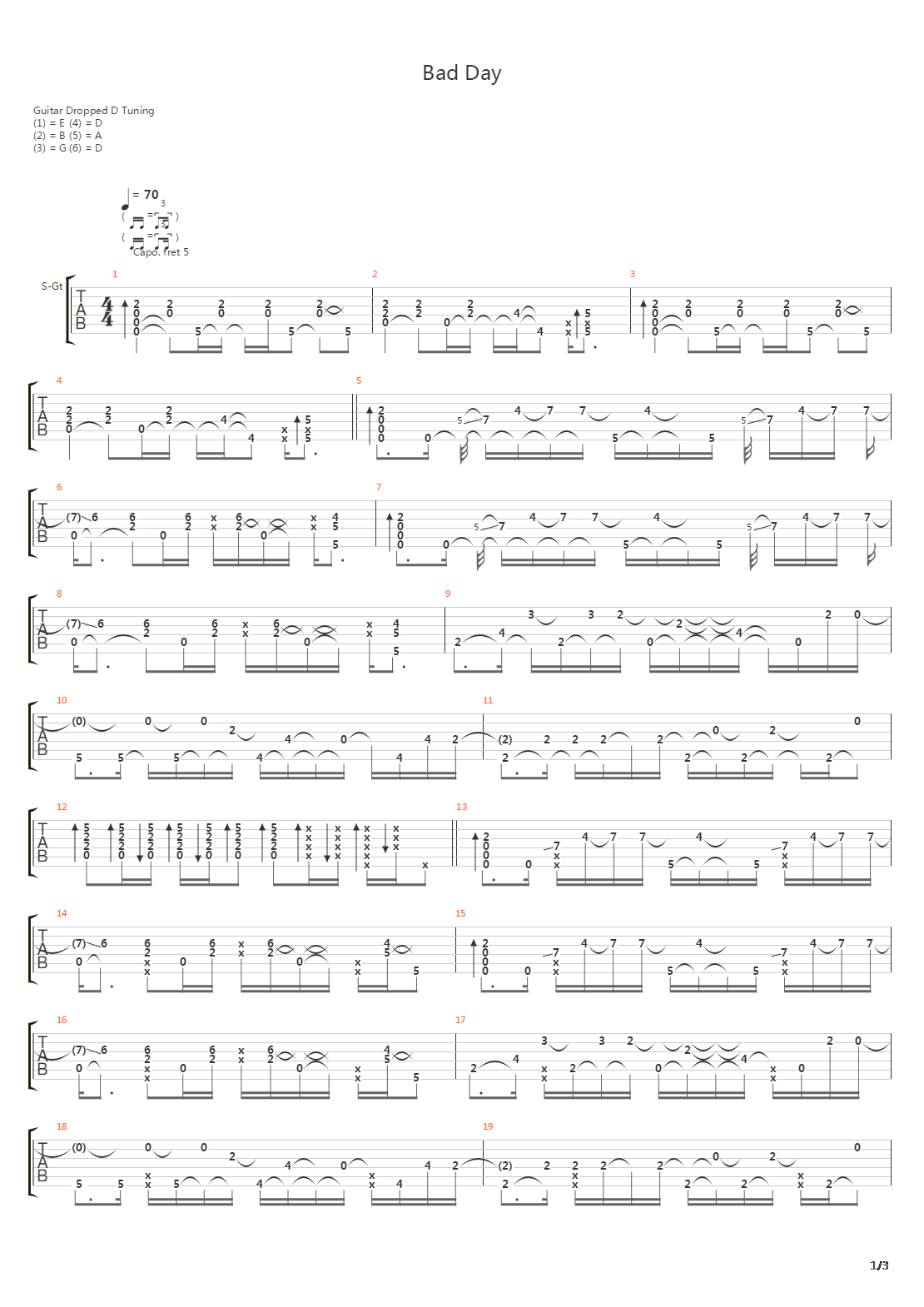 Bad Day吉他谱