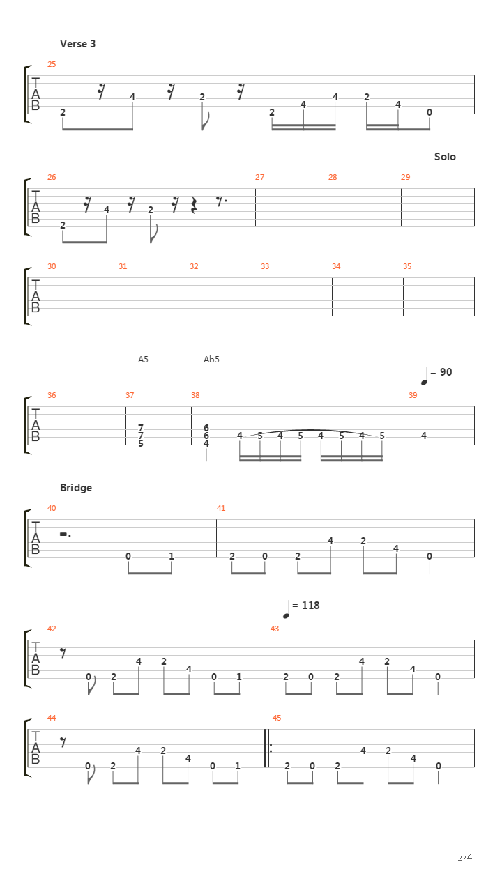 Lazaretto(总谱，含solo）吉他谱