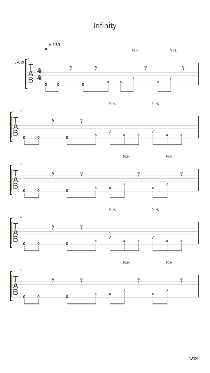 Infinity吉他谱