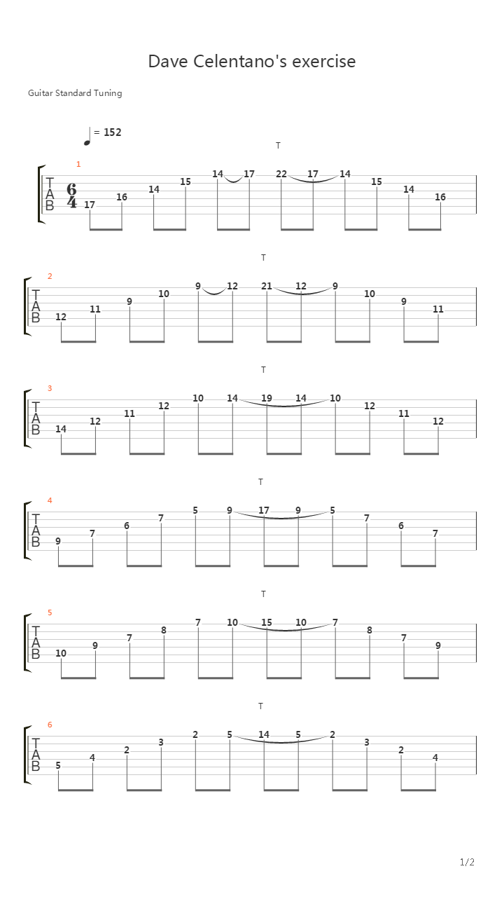 Sweep Exercises-Dave Celentano's Exercise .gp5吉他谱