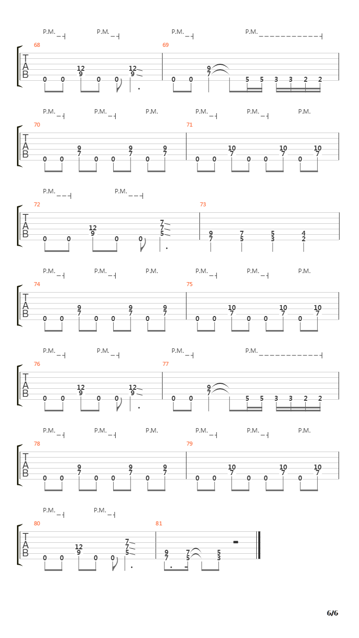 乔伊主奏吉他Solo4 The Heavy Side吉他谱