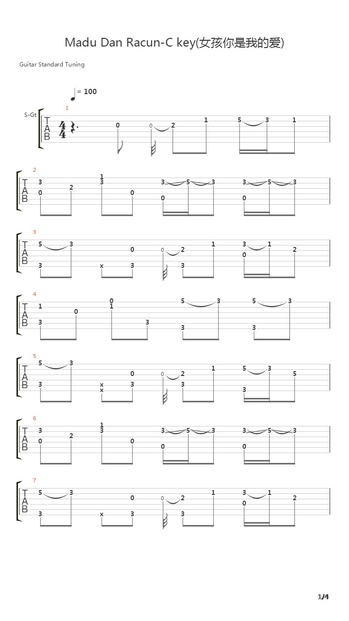 Madu Dan Racun(女孩你是我的爱)吉他谱