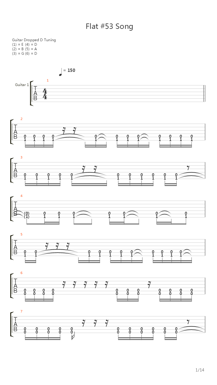 Flat 53 Song吉他谱