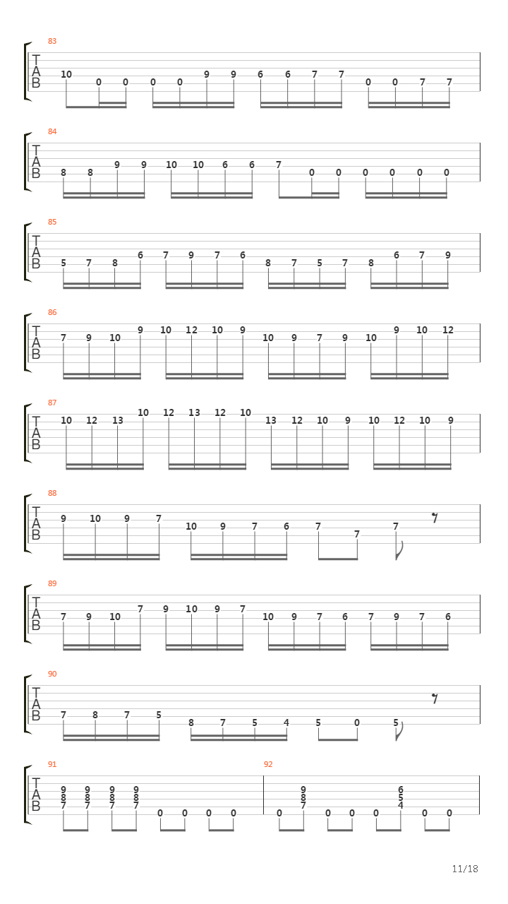 The Veldt吉他谱