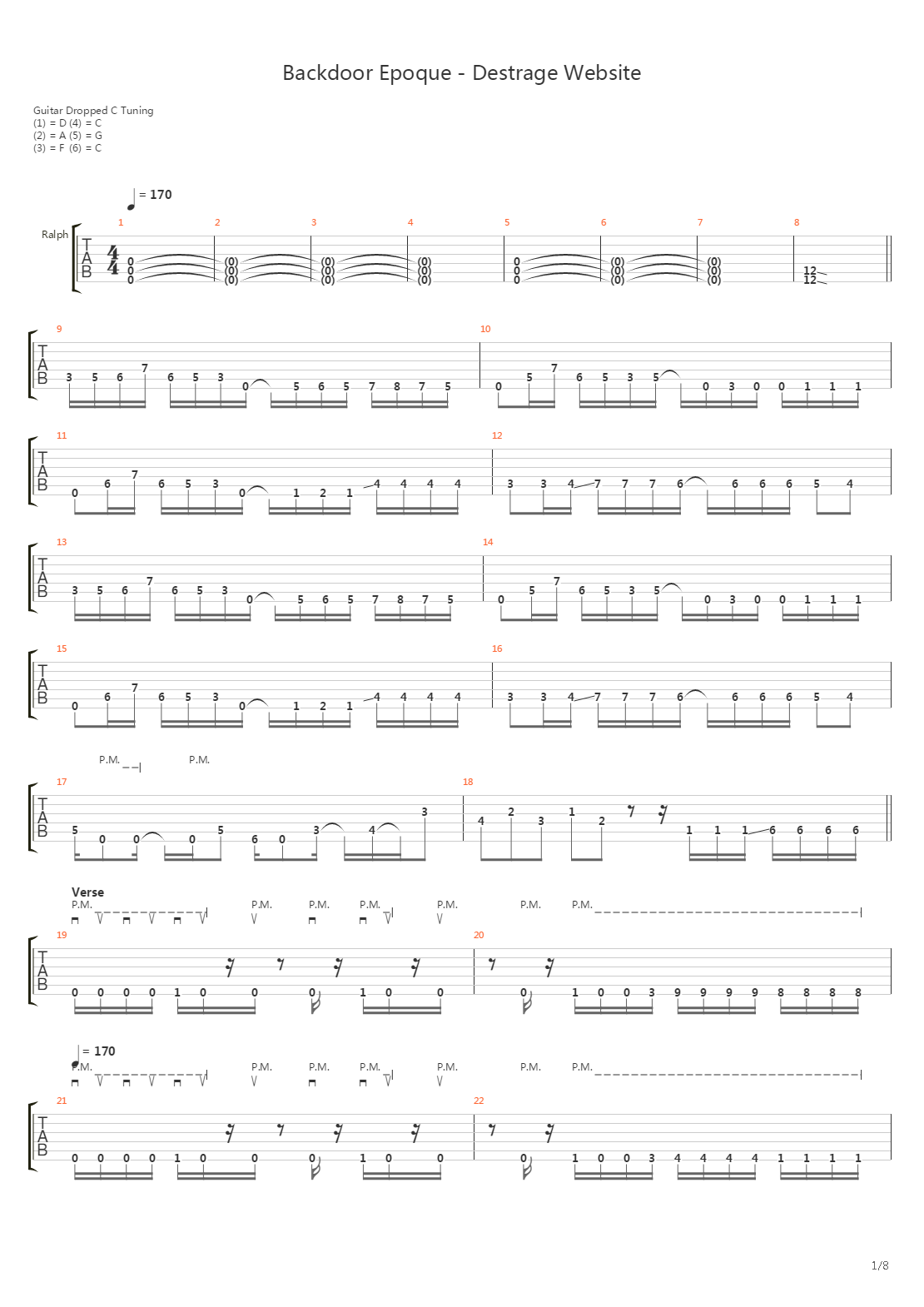 Backdoor Epoque吉他谱