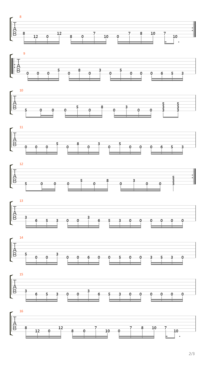 Lick Library - Metal Rhythm Guitar Week 2 Example 1吉他谱