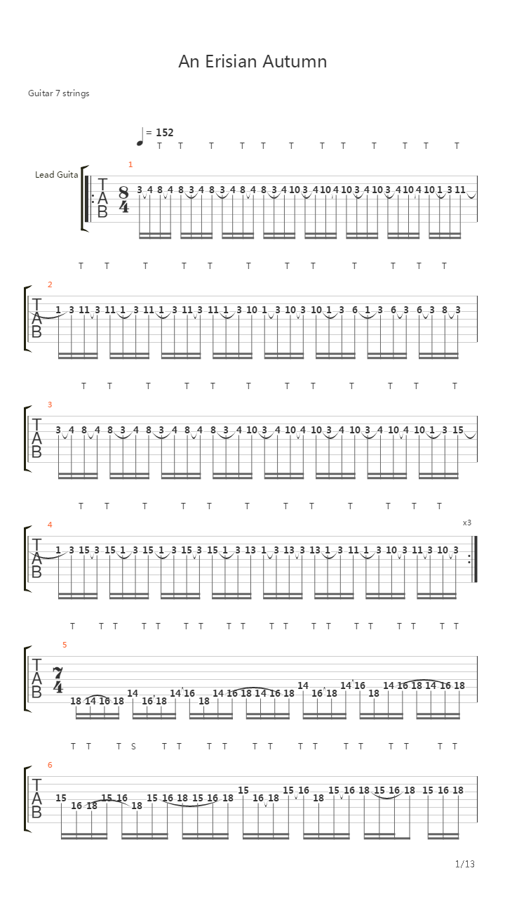 An Erisian Autumn吉他谱