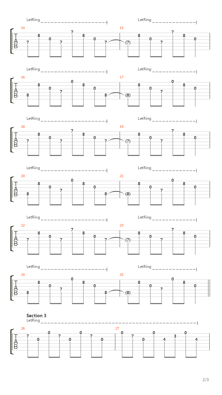 Pike 15 - Track 3吉他谱