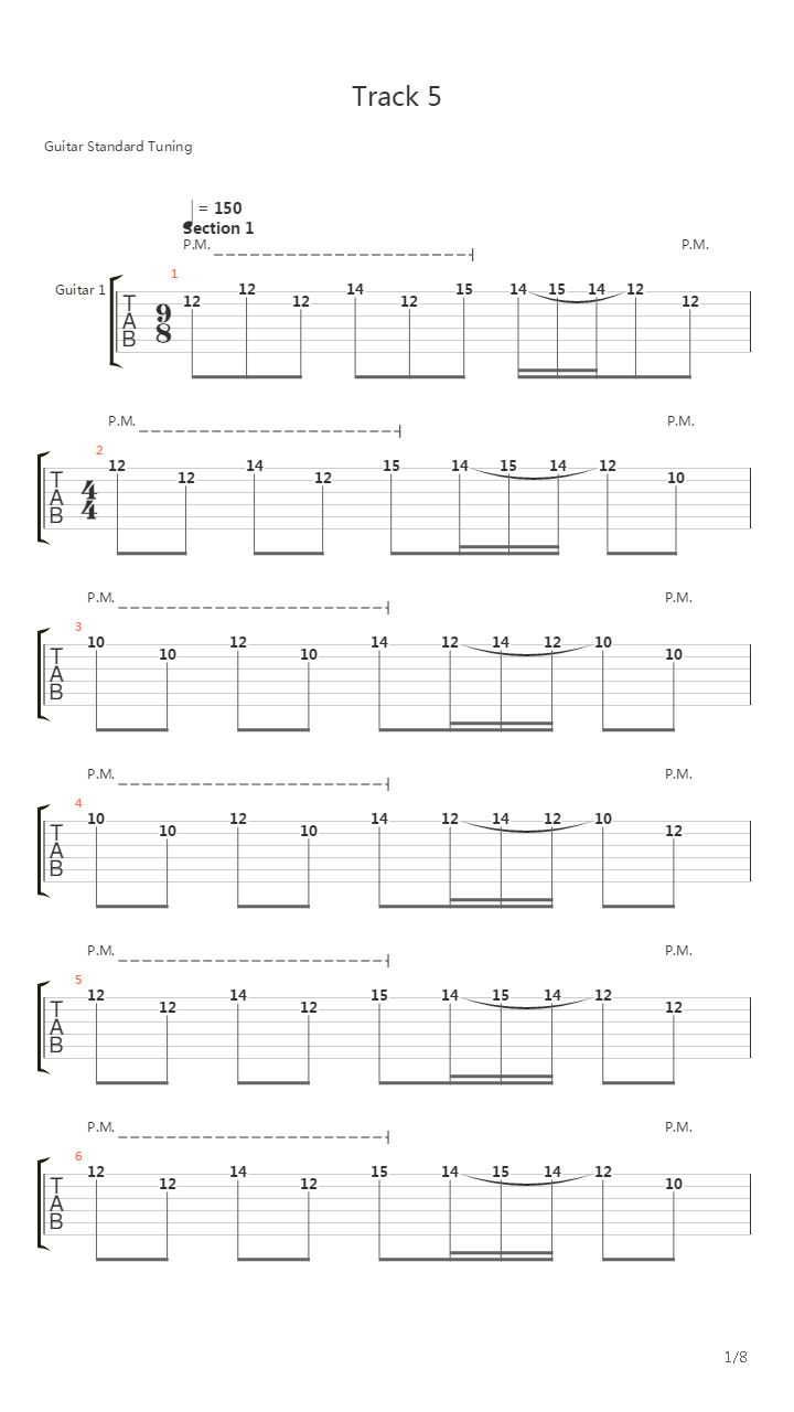 Pike 18 - Track 5吉他谱