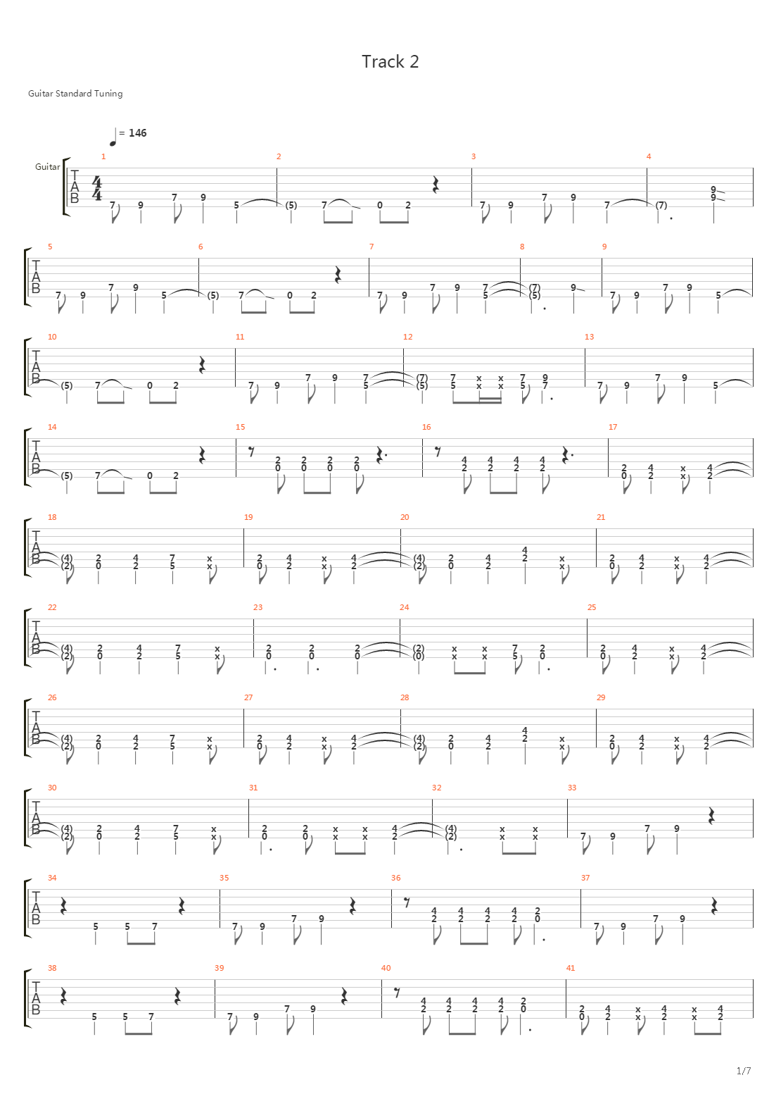 Pike 76 - Track 2吉他谱