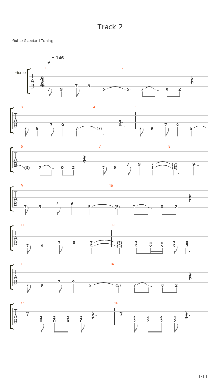 Pike 76 - Track 2吉他谱