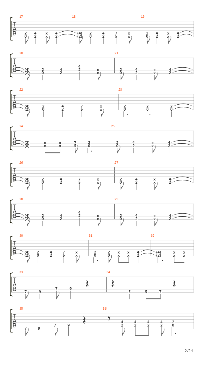 Pike 76 - Track 2吉他谱