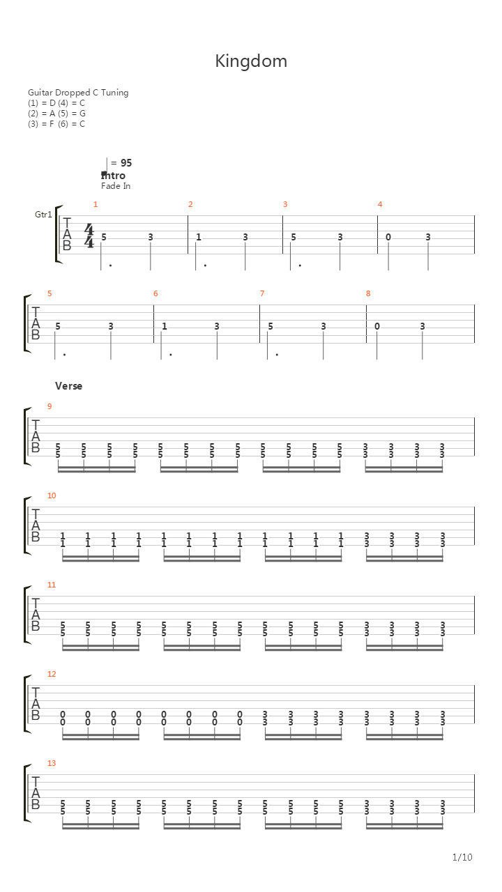 Kingdom吉他谱