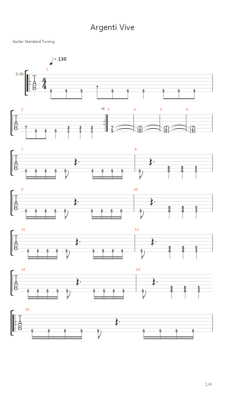 Argenti Vive吉他谱