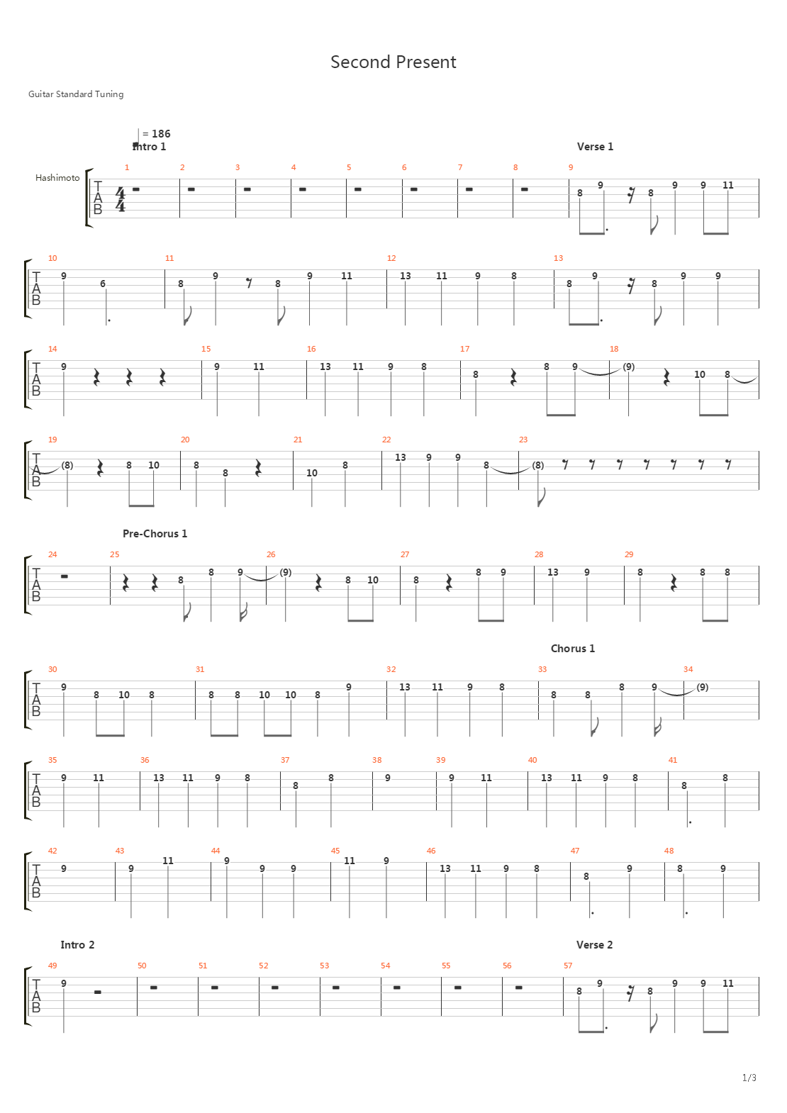 Second Present吉他谱