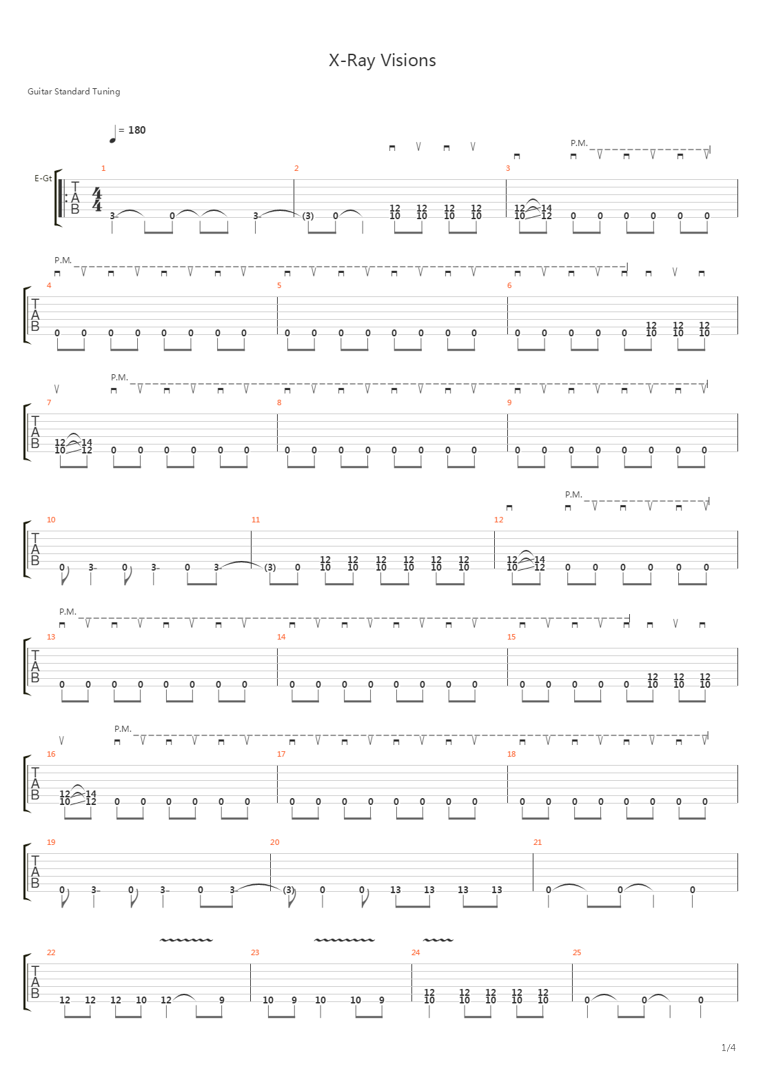 X-Ray Visions吉他谱