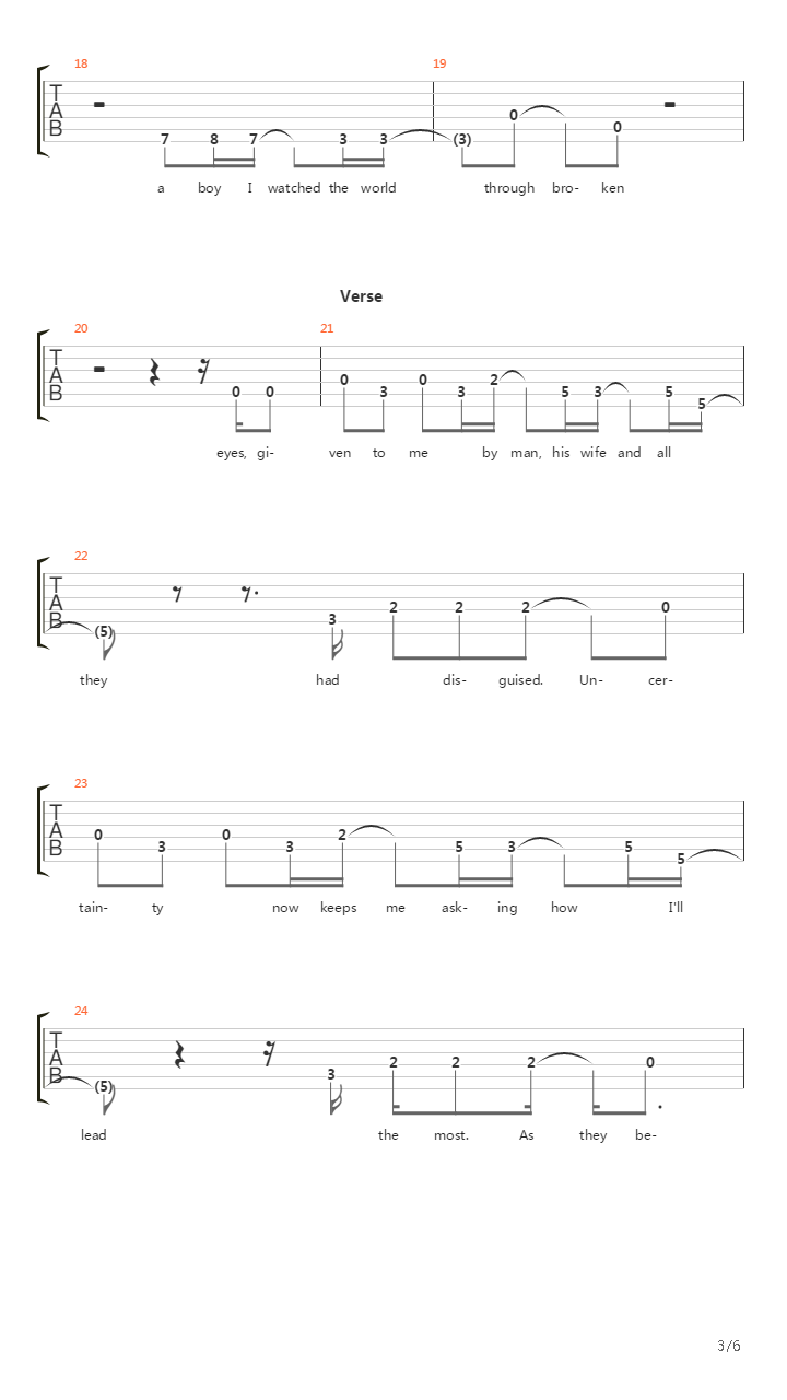 Ghost吉他谱