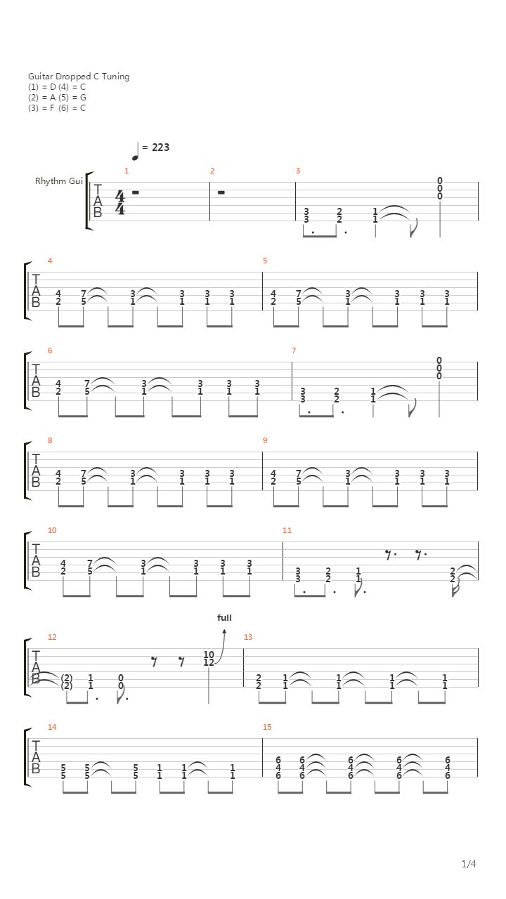 Slave吉他谱