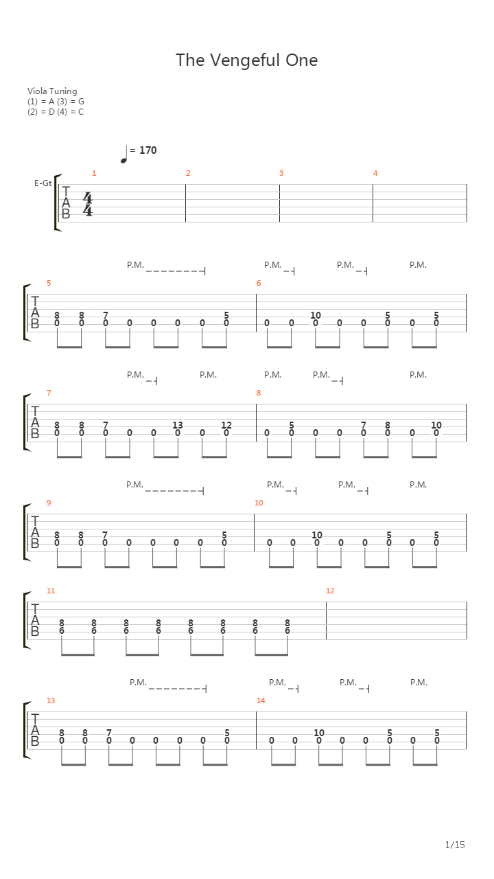The Vengeful One吉他谱