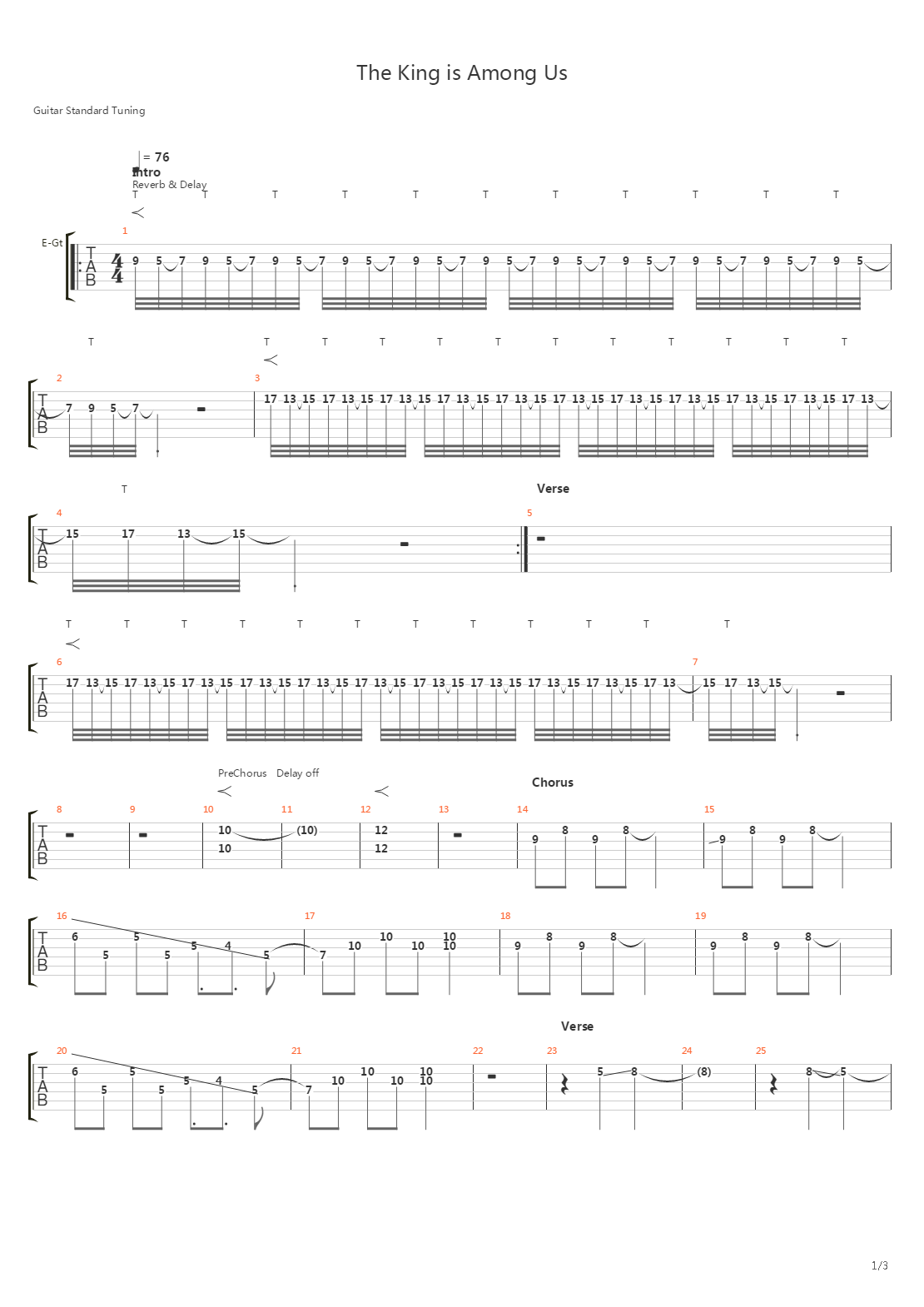 The King Is Among Us吉他谱