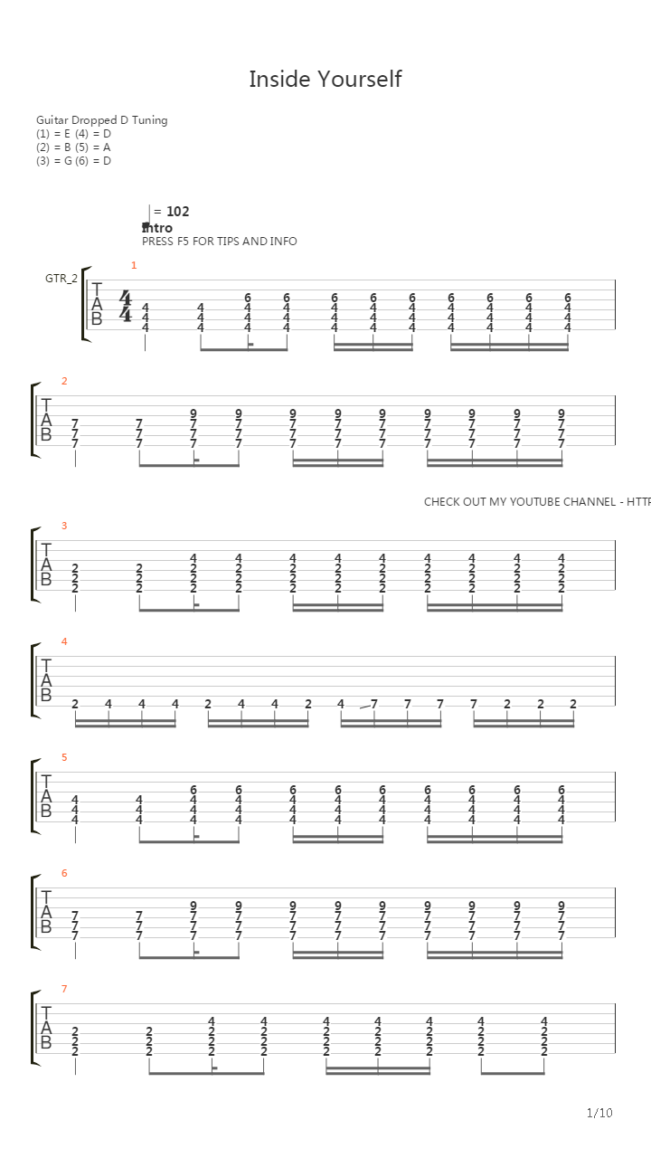 Inside Yourself吉他谱