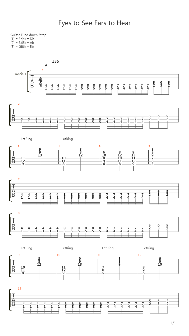 Eyes To See Ears To Hear吉他谱