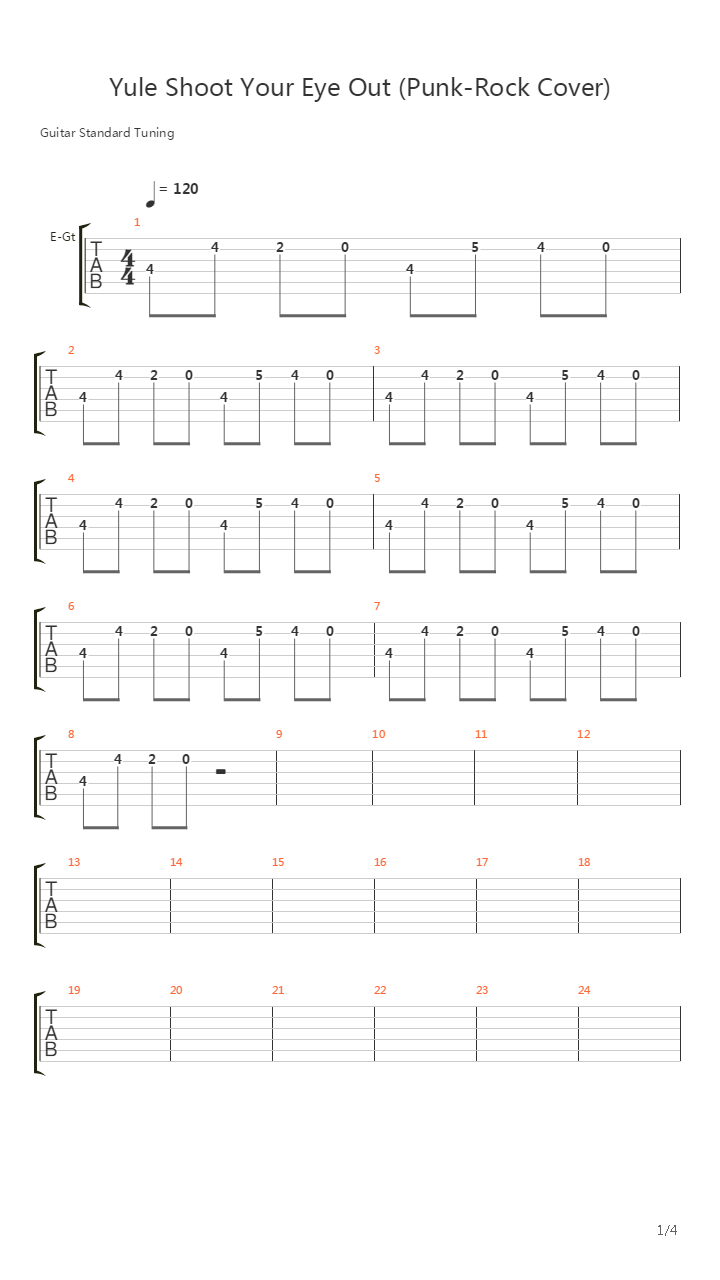 Yule Shoot Your Eye Out吉他谱