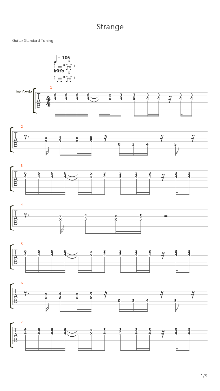 Strange吉他谱