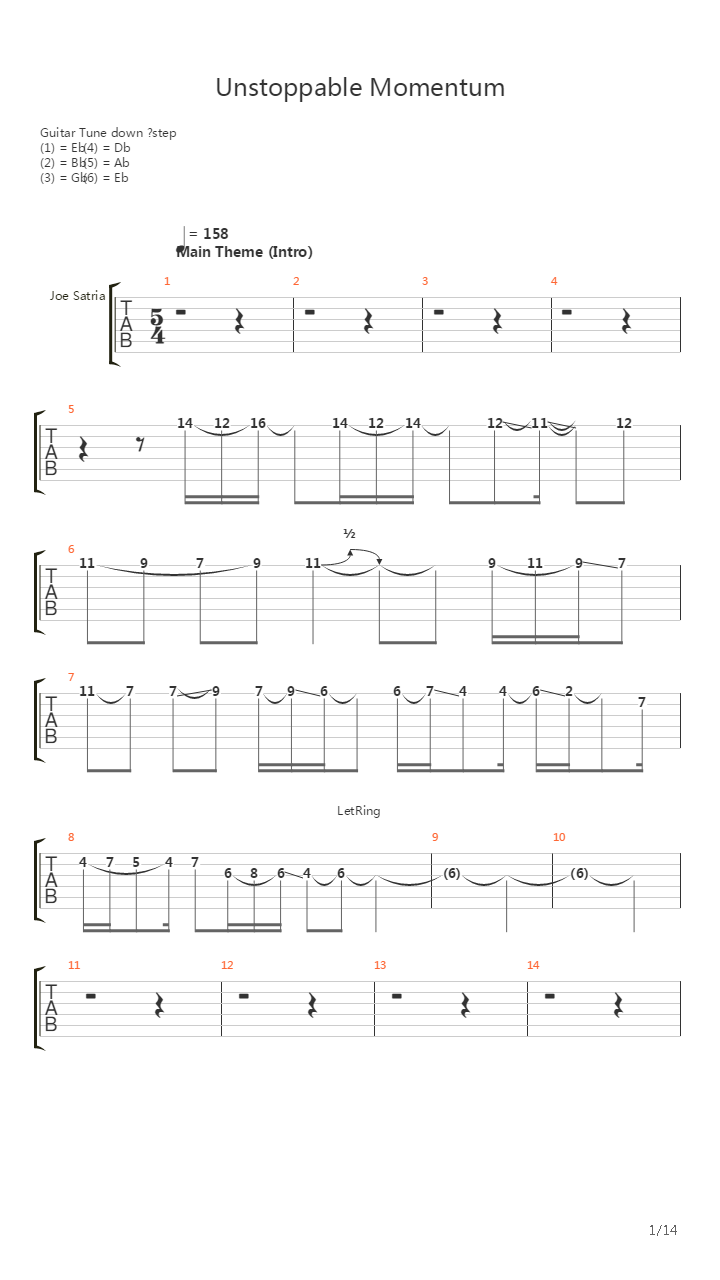 Unstoppable Momentum吉他谱