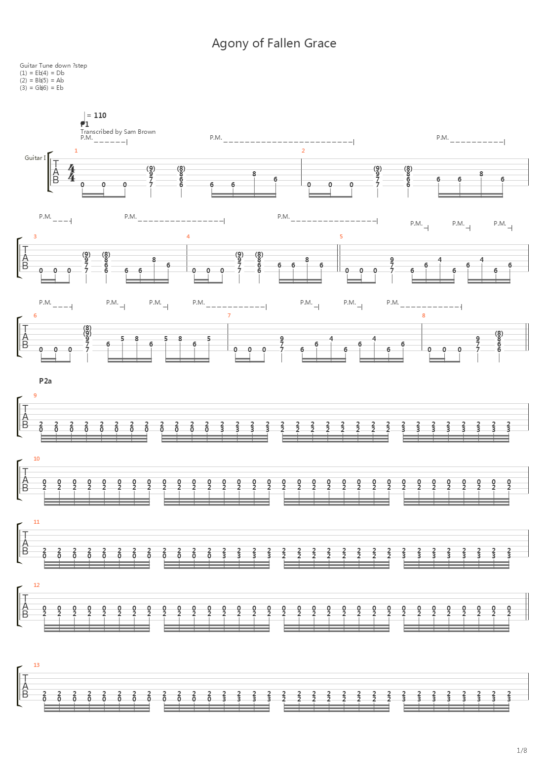 Agony Of Fallen Grace吉他谱
