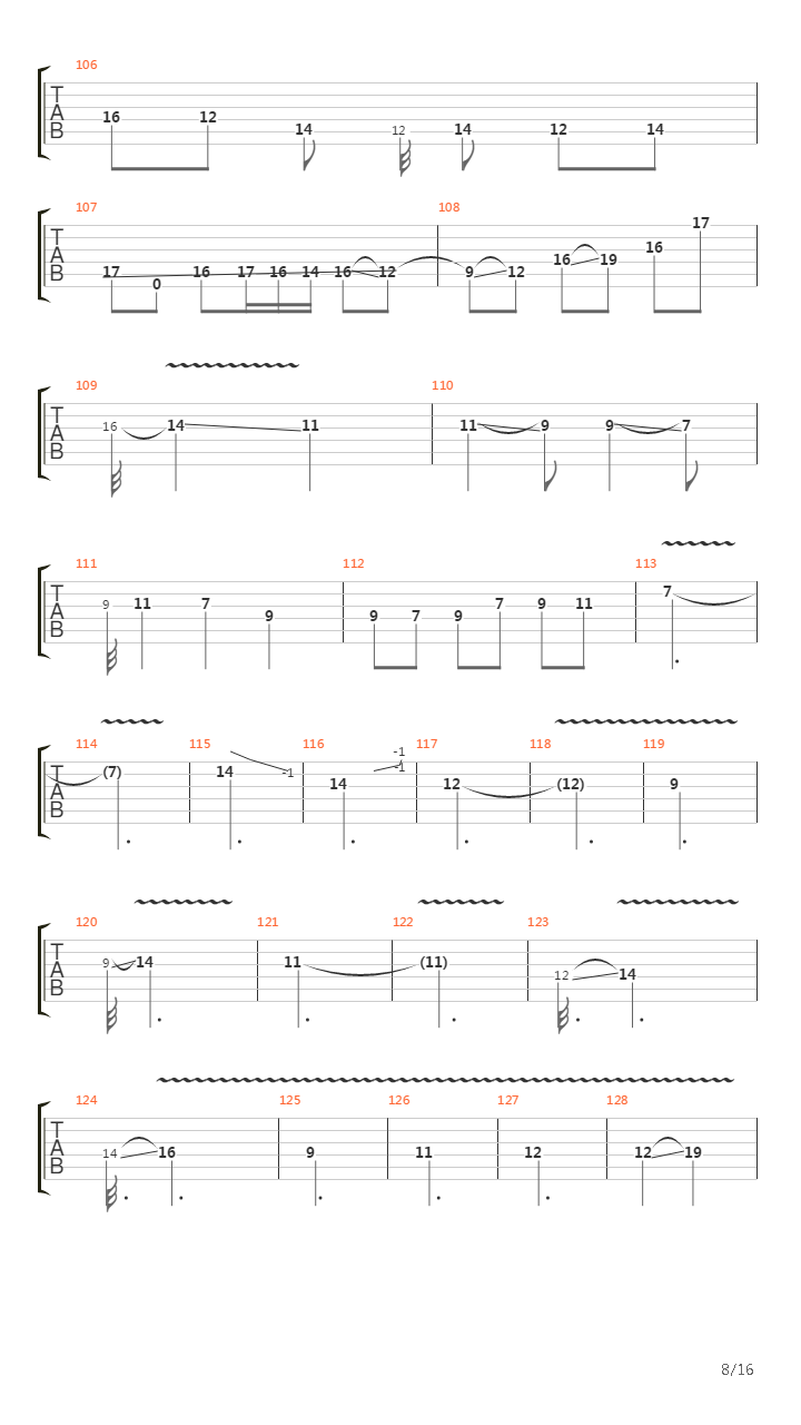 87吉他谱