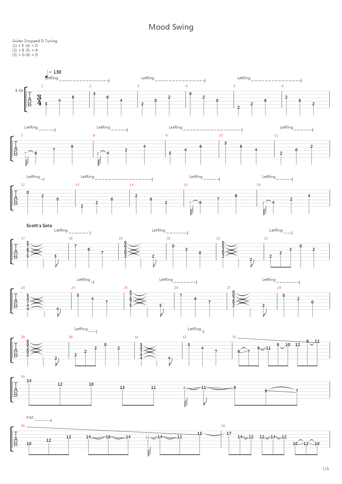 Mood Swing吉他谱