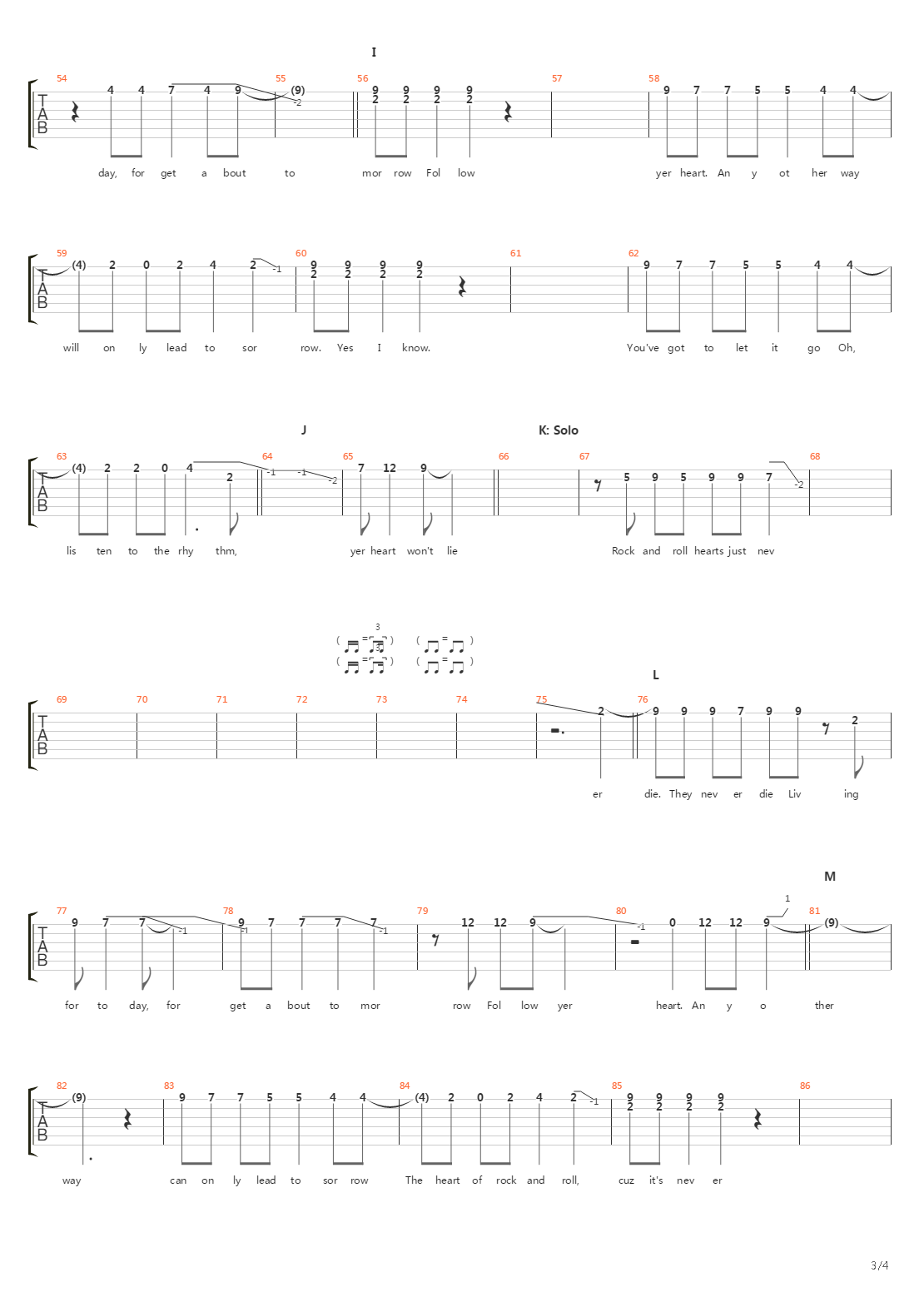 sunfollow吉他谱图片