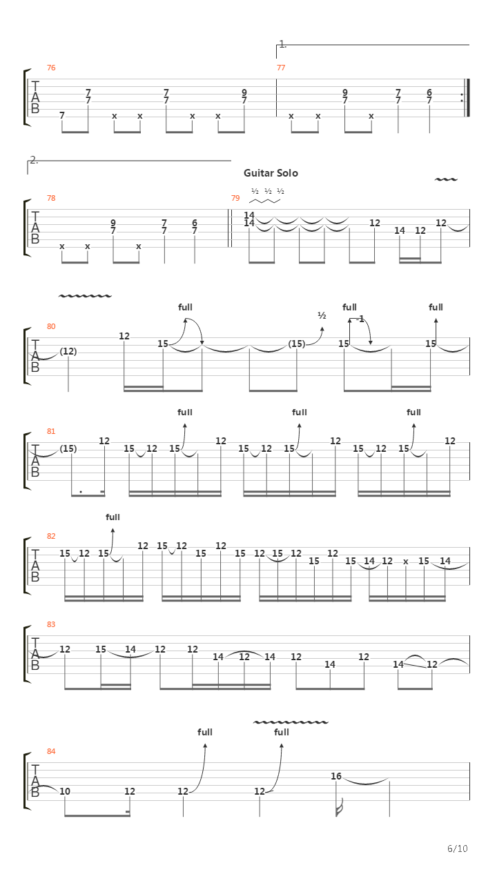 Scene Of The Crime吉他谱