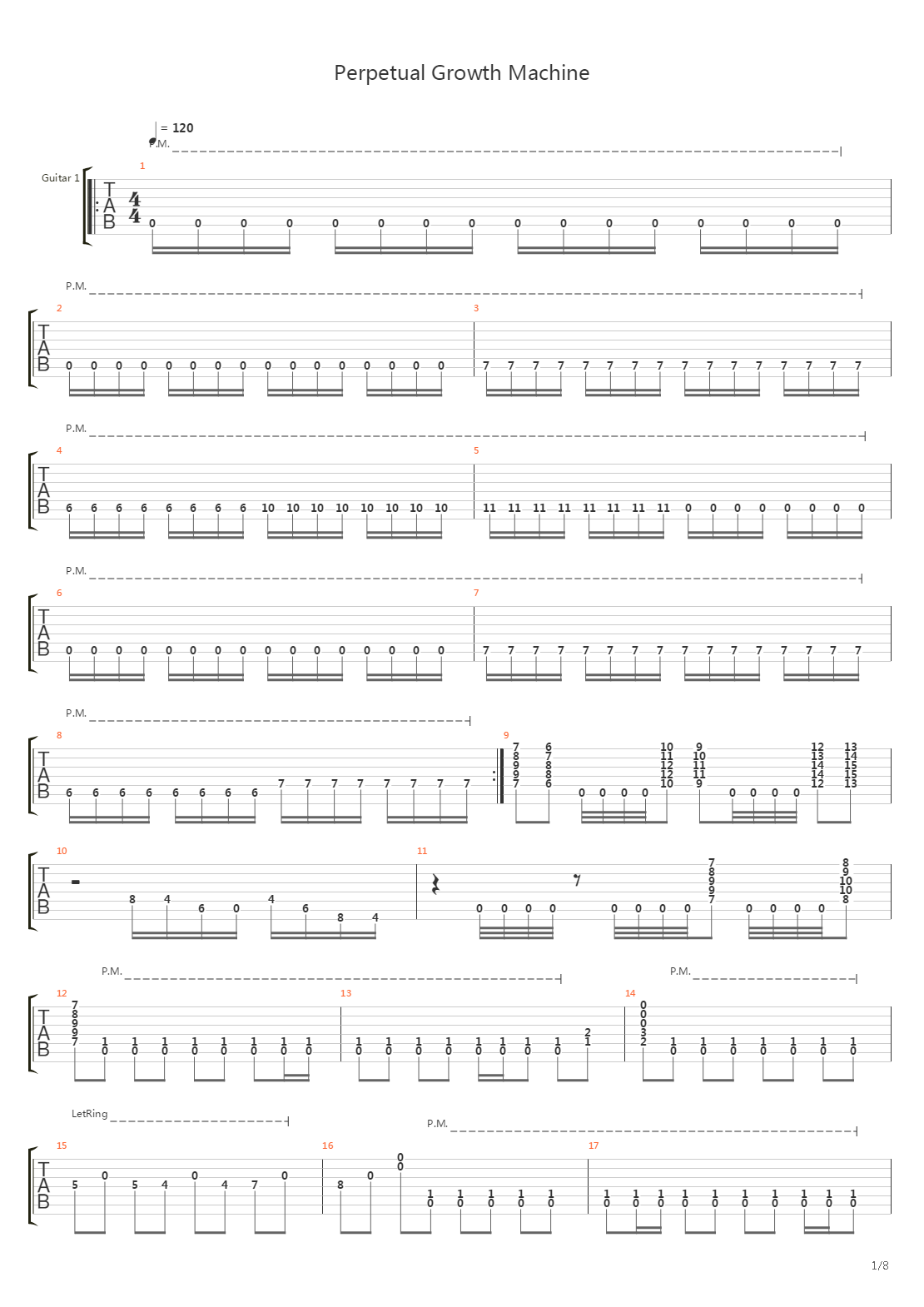 Perpetual Growth Machine吉他谱