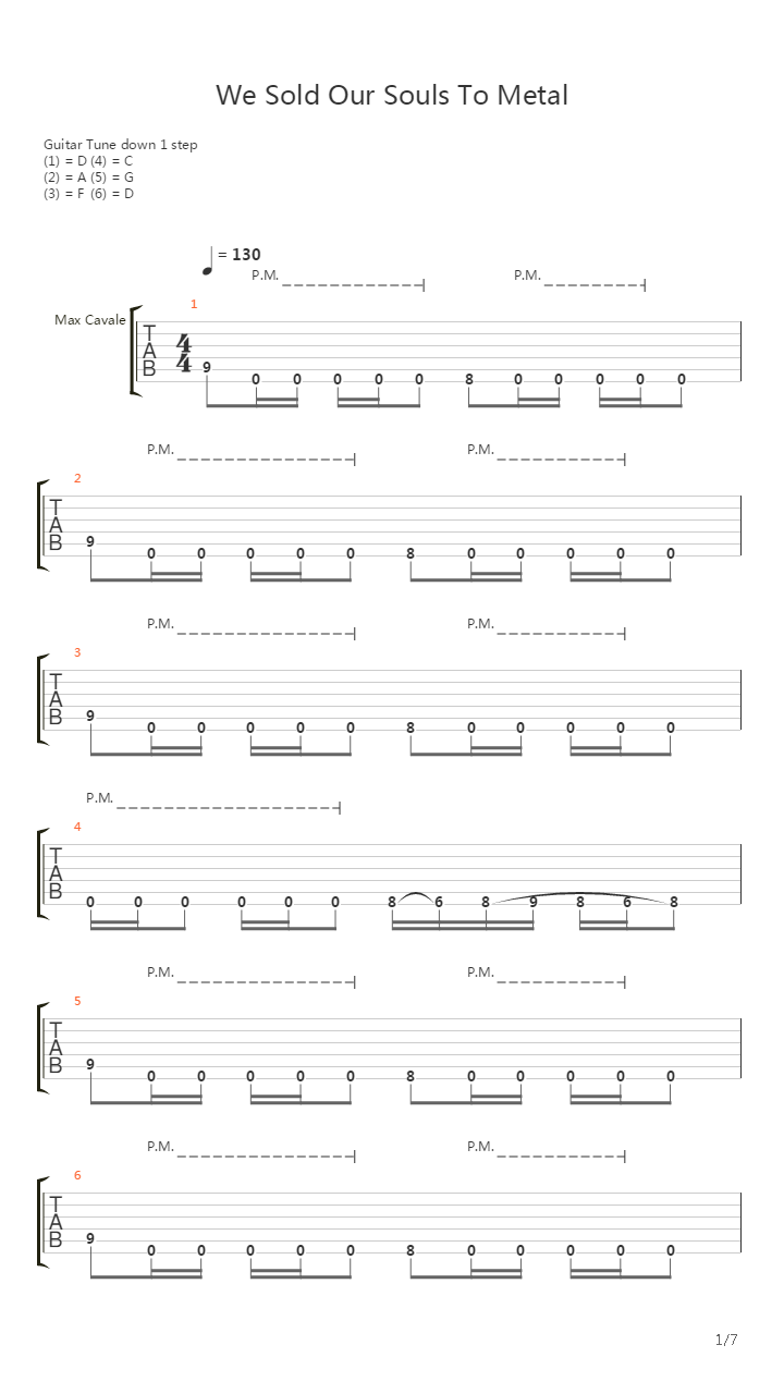 We Sold Our Souls To Metal吉他谱