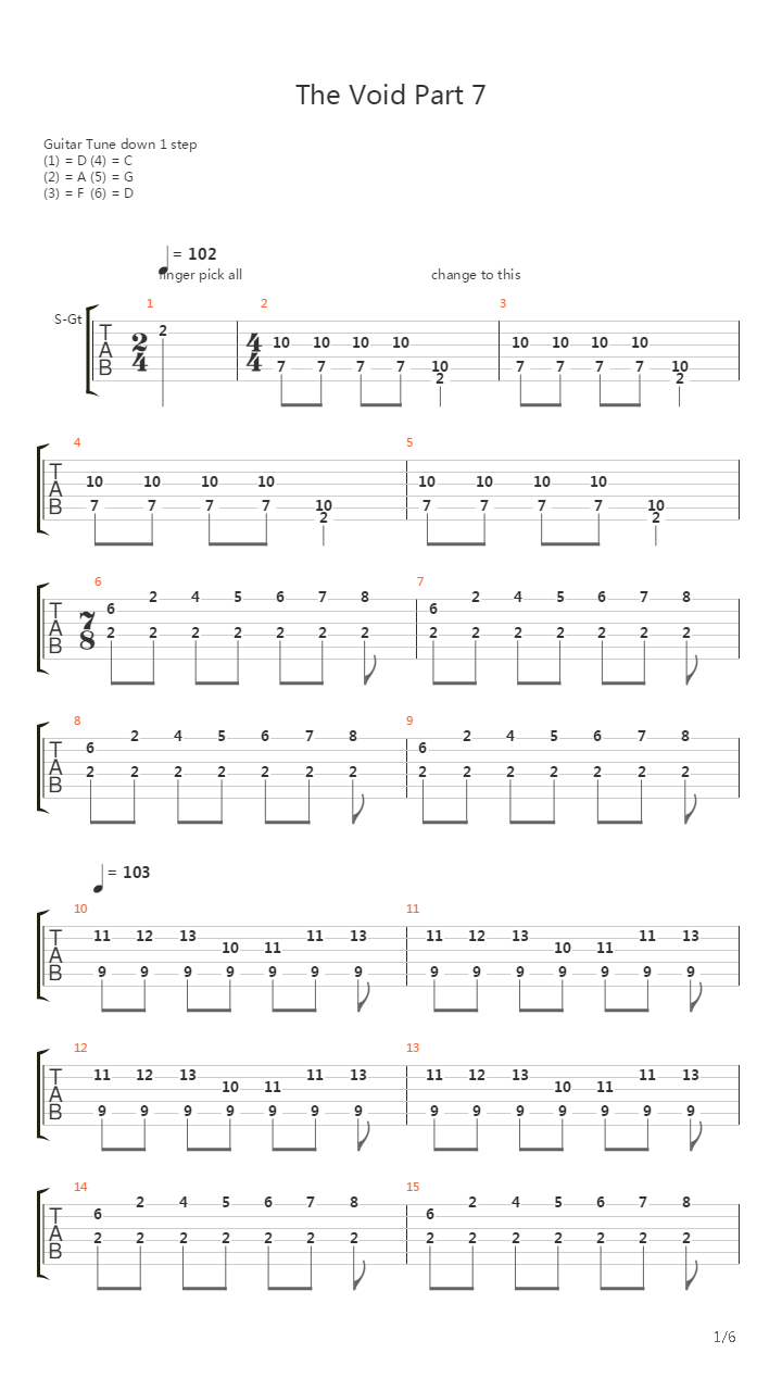 The Void Part 7吉他谱