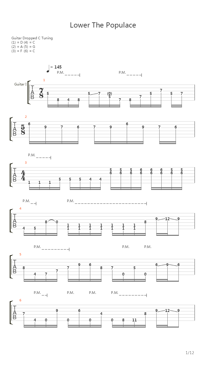 Lower The Populace吉他谱