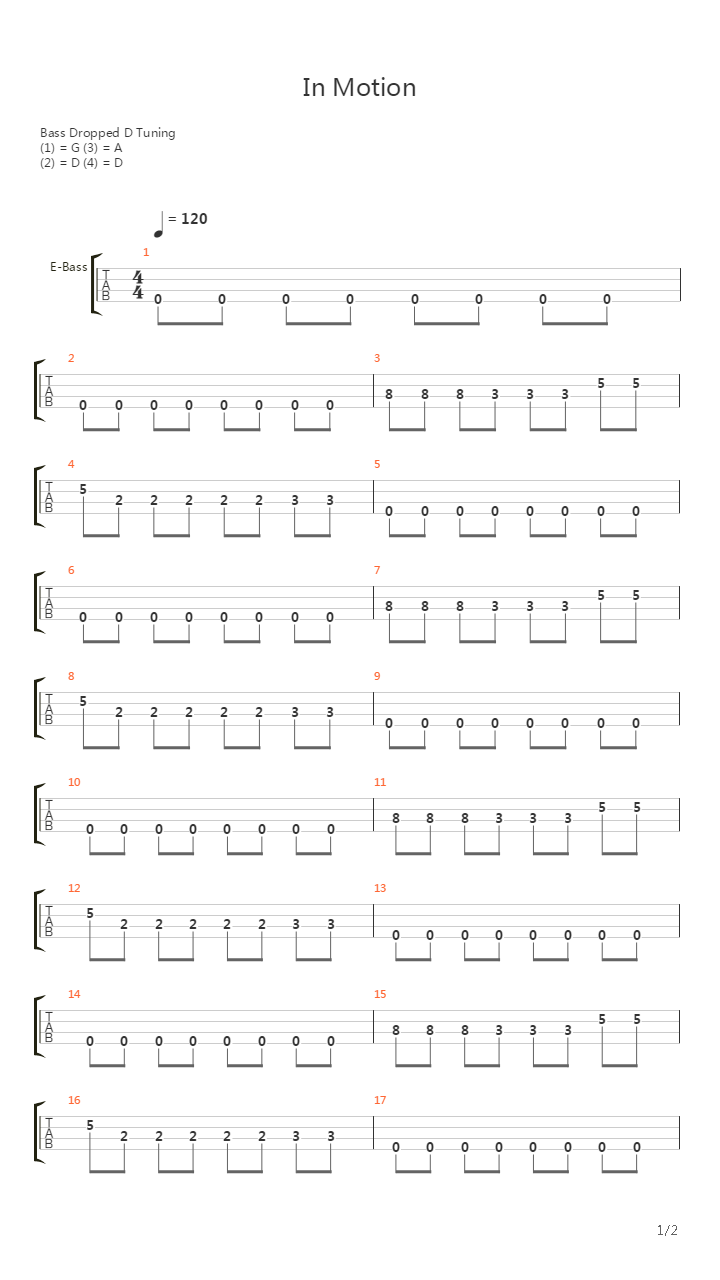 In Motion吉他谱