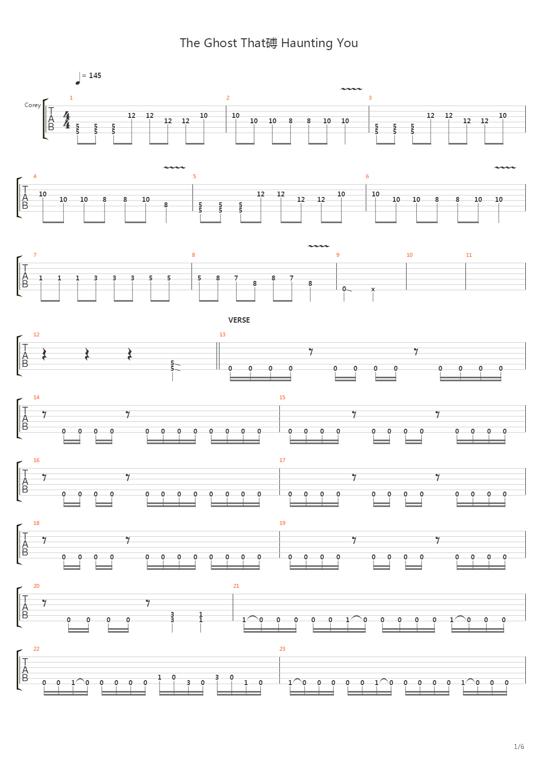 The Ghost Thats Haunting You吉他谱