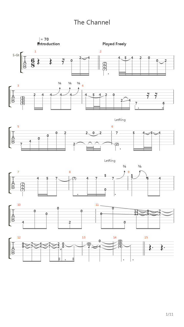 The Channel吉他谱