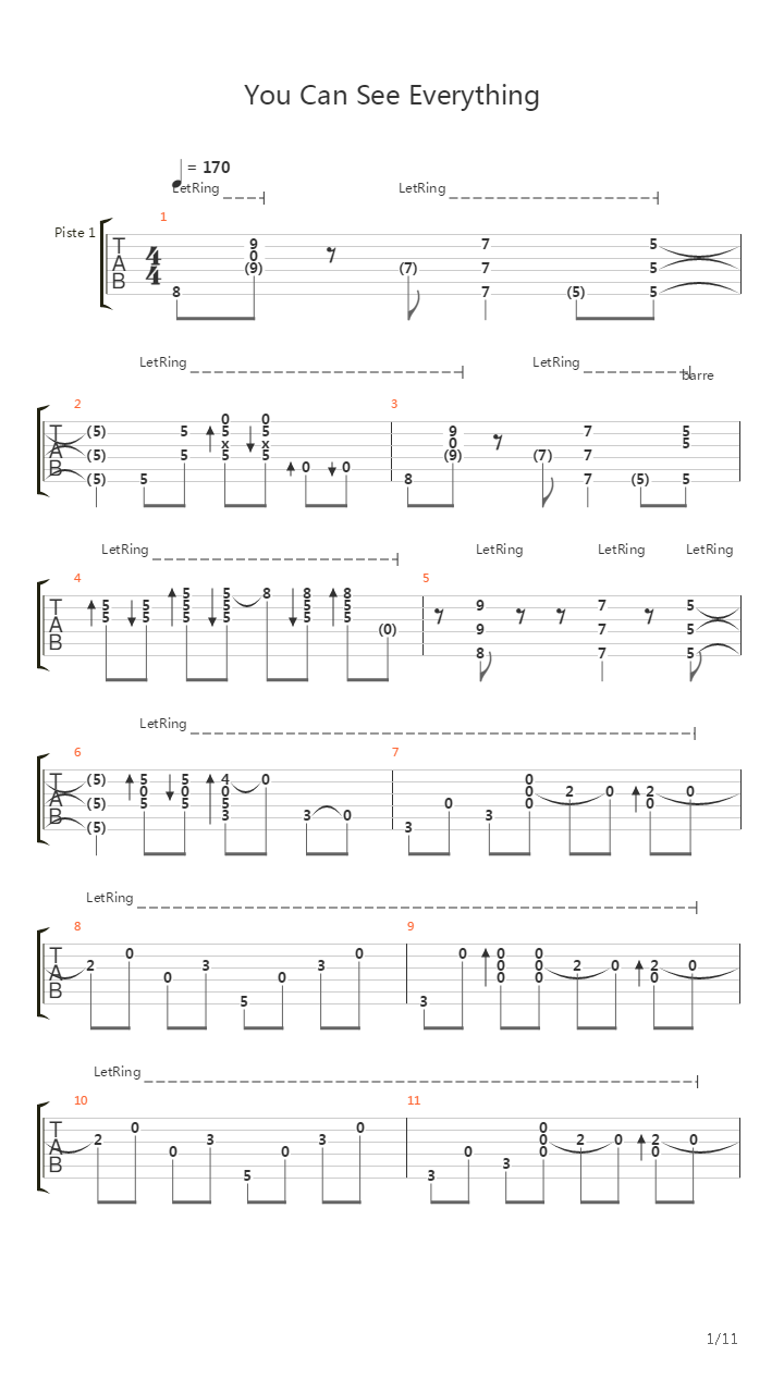 You Can See Everything吉他谱
