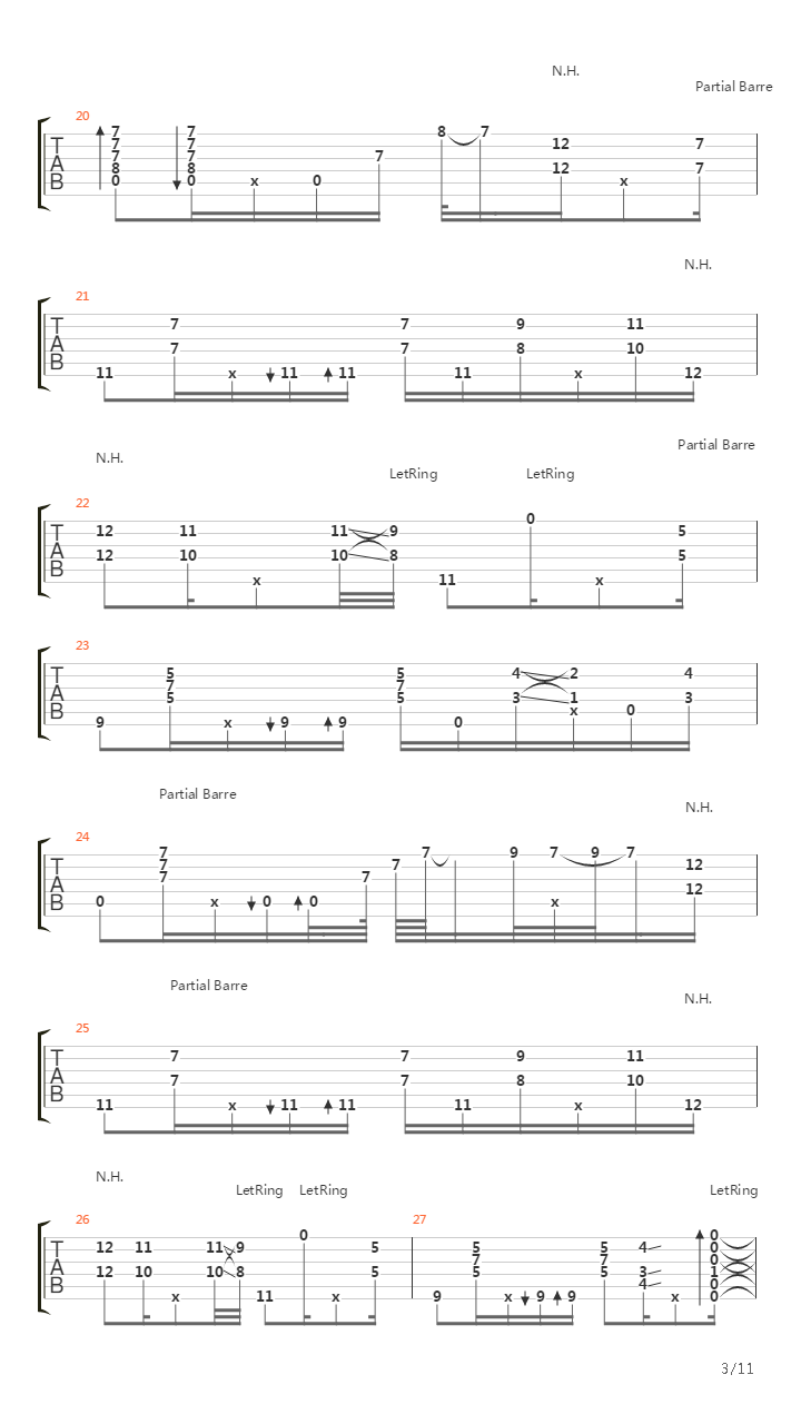 Tabula Rasa吉他谱