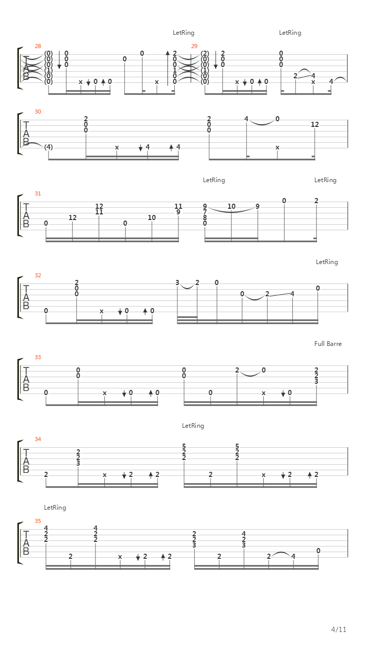 Tabula Rasa吉他谱