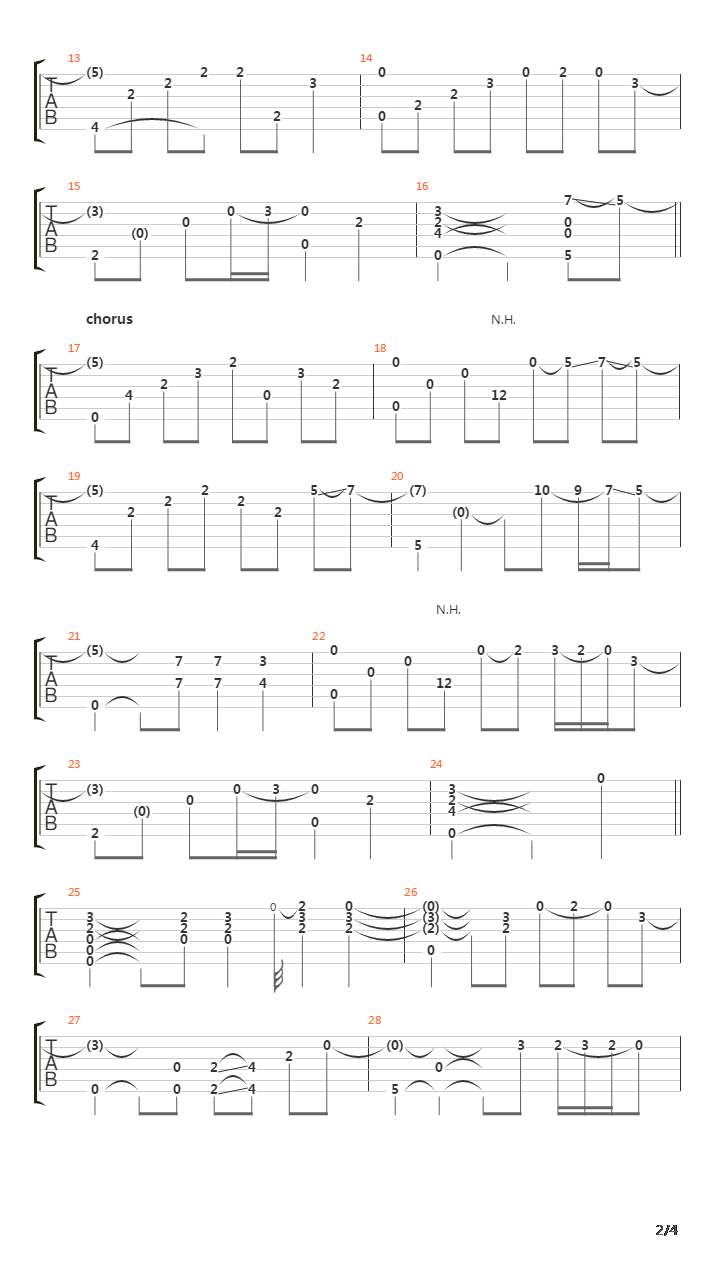 Auld Lang Syne吉他谱