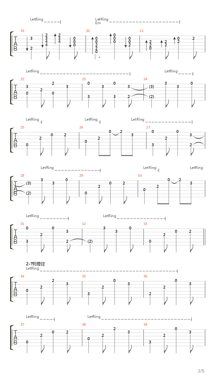 Vesna吉他谱