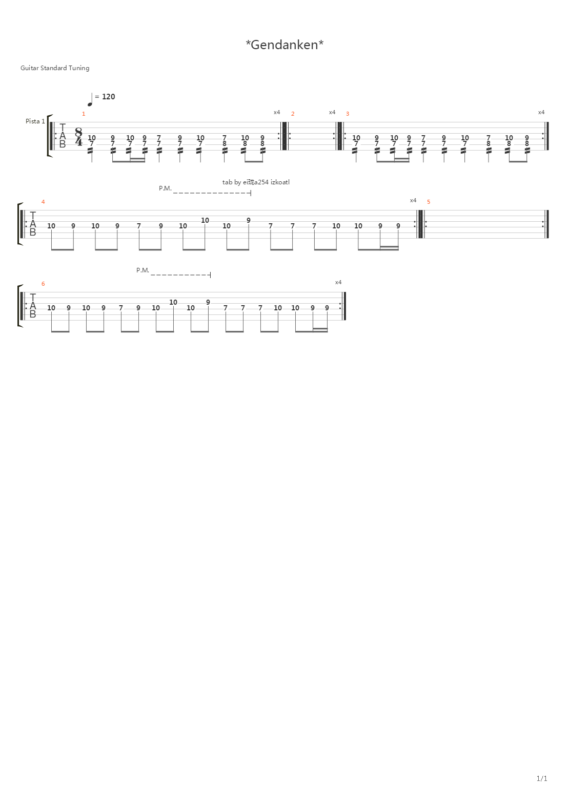 Gedanken吉他谱
