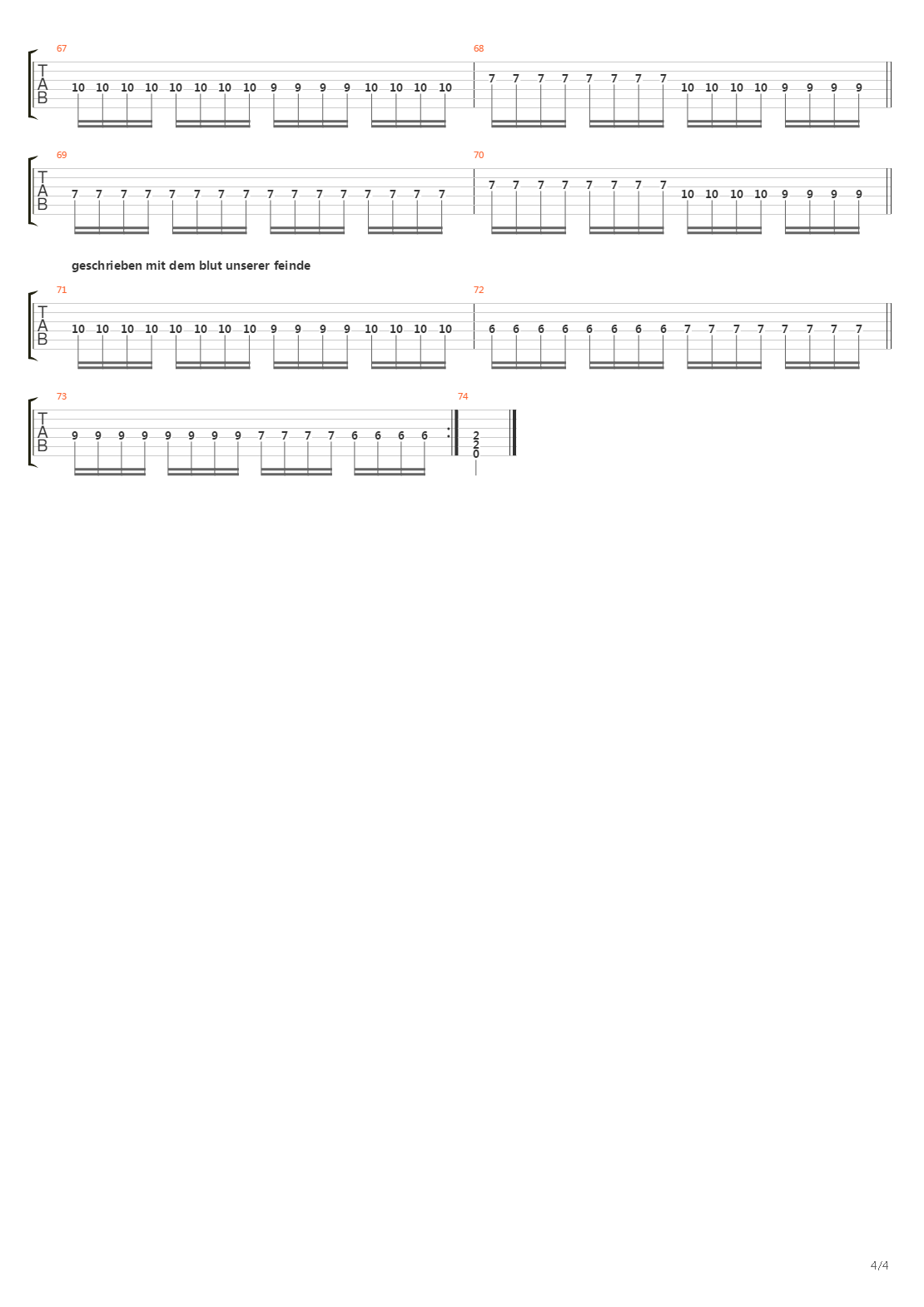 Mit Raben Und Wölfen吉他谱